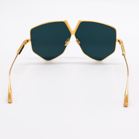 NEW VALENTINO V-HEXAGON VLS-115B WOMEN GREEN TITANIUM SUNGLASSES VALENTINO - Picture 8 of 12